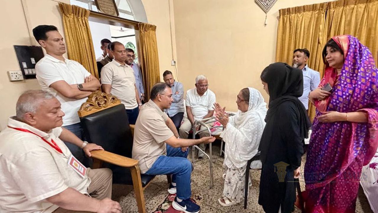 খালেদা জিয়ার বান্ধবী খালেদা রাব্বানীর বাসায় প্রধানমন্ত্রী