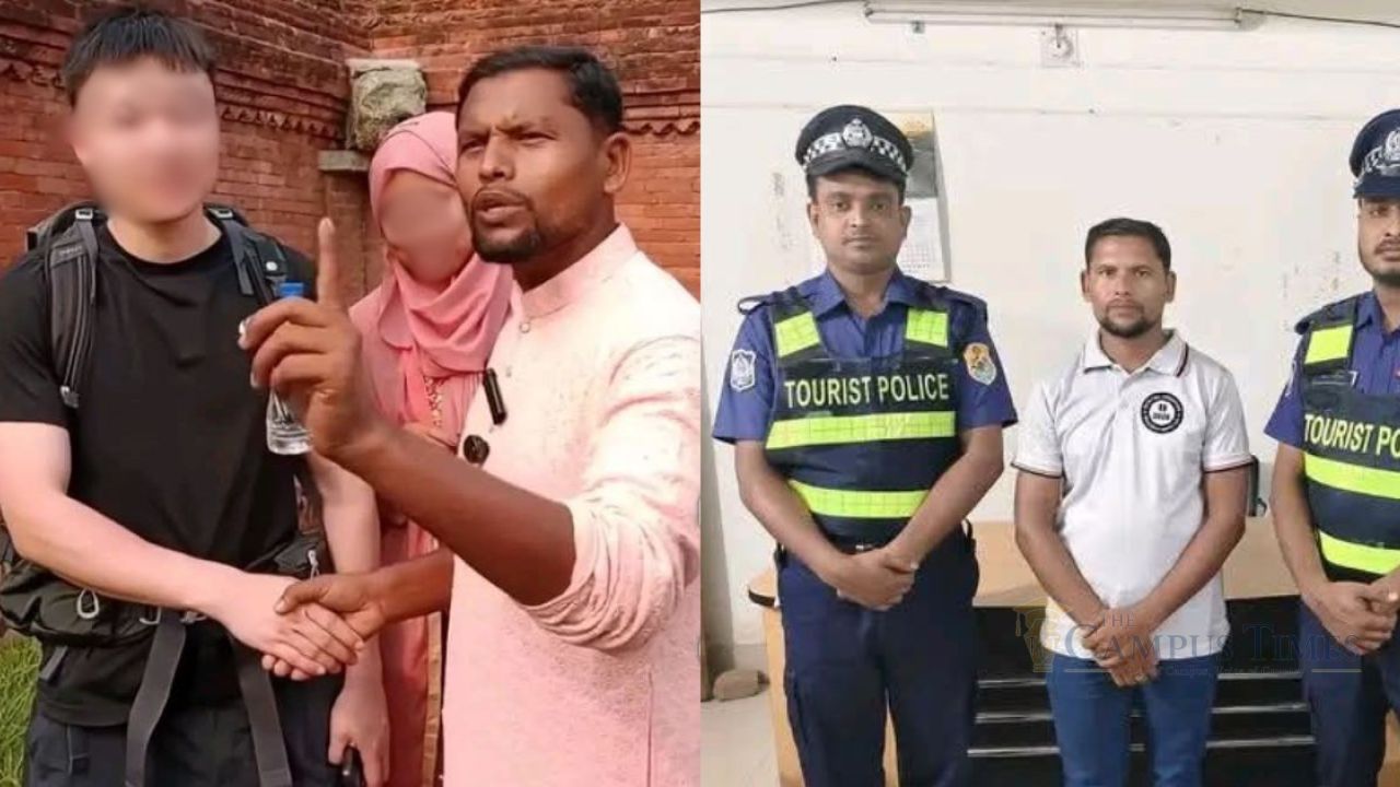 চীনা পর্যটককে ‘হারামজাদা’ বলা সেই টিকটকার আটক
