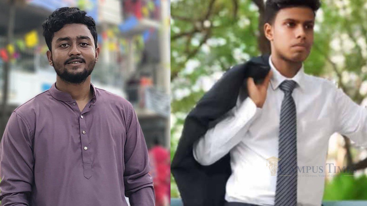 মেসডা জগন্নাথ বিশ্ববিদ্যালয়ের নেতৃত্বে আবুজার গাফ্ফার ও লিখন ইসলাম।