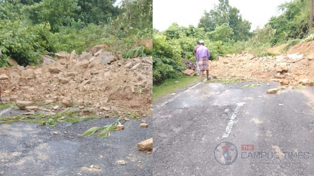 টানা বর্ষণে কাপ্তাইয়ে পাহাড়ধস, চন্দ্রঘোনা সড়কে যান চলাচল বন্ধ