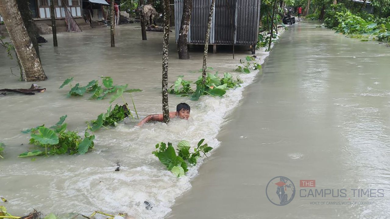 জোয়ারের পানি বেড়ে রাঙ্গাবালীর ছয় গ্রামসহ নিম্নাঞ্চল প্লাবিত