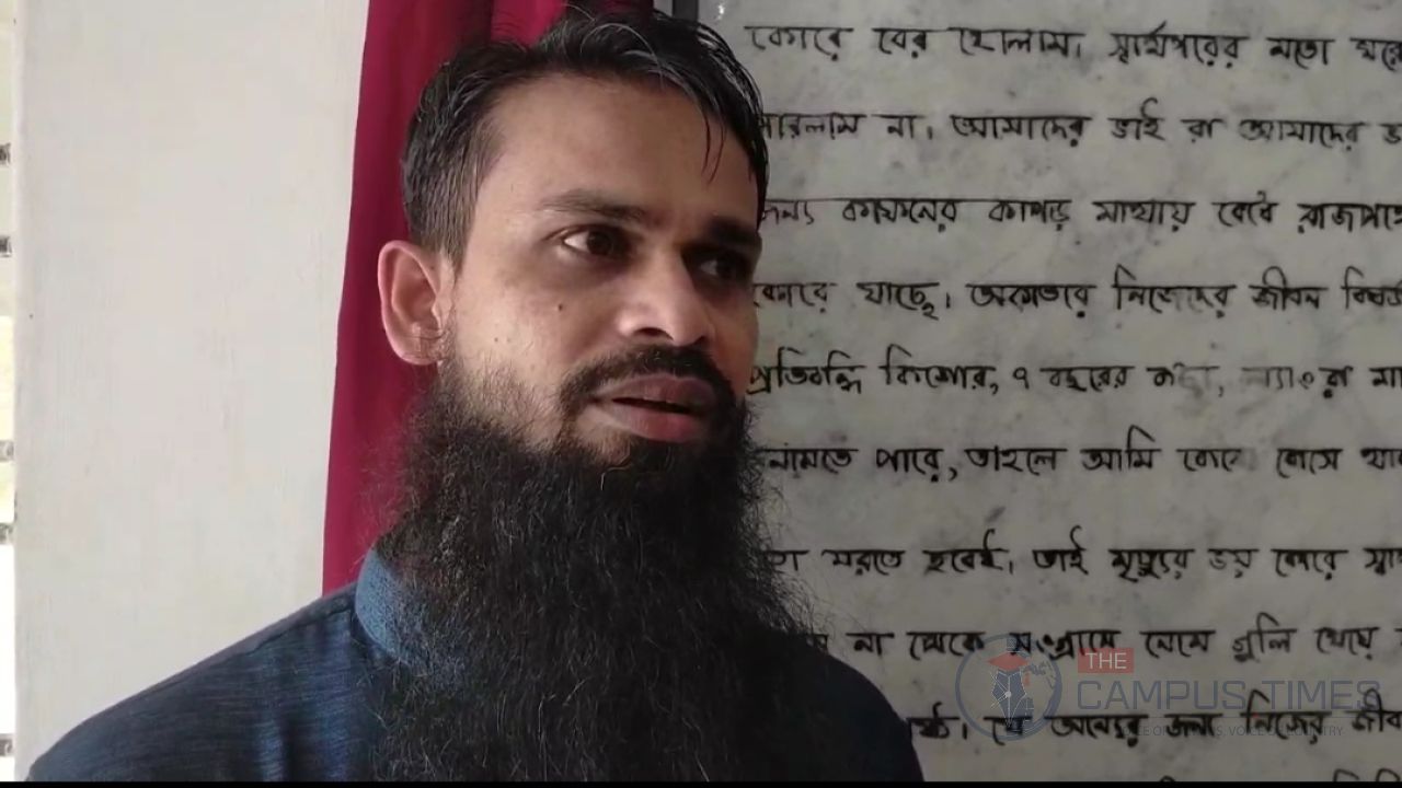 হাসিনার কুলাঙ্গার সন্তানরা আমাদের হুমকির উপর রেখেছে : শহীদ আনাসের বাবা 