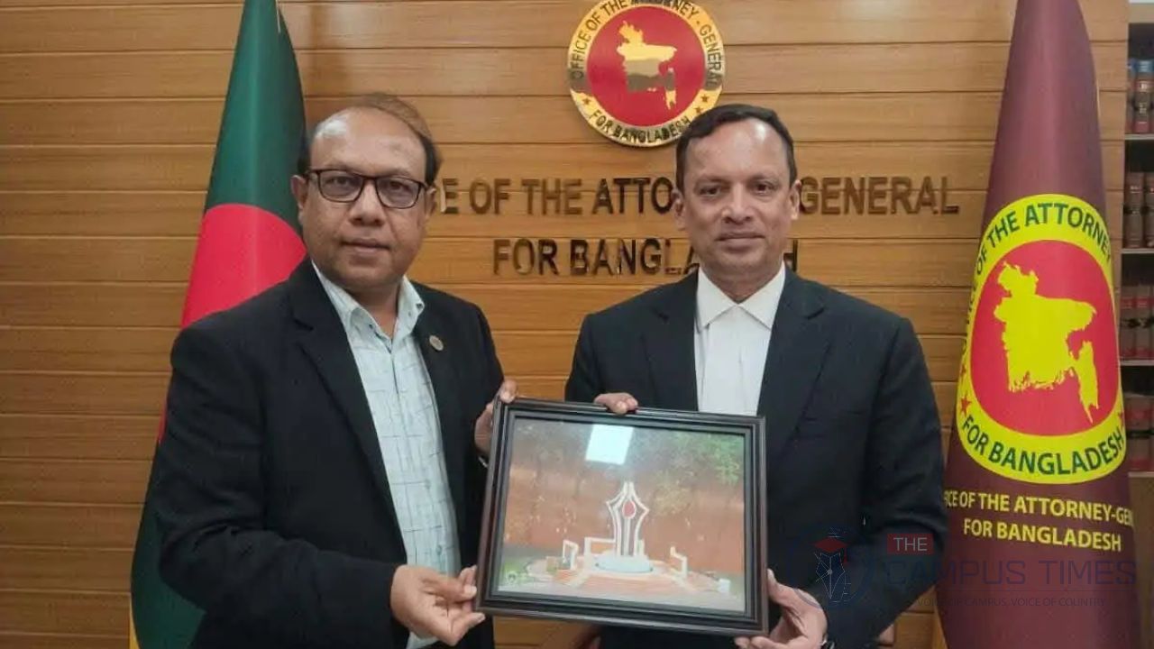 অ্যাটর্নি জেনারেলের সঙ্গে নোবিপ্রবি উপাচার্যের সৌজন্য সাক্ষাৎ